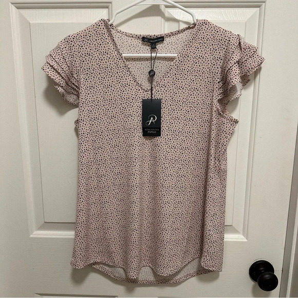 Adrianna Papell Sleeveless Ruffle Top Size Small - Picture 1 of 5
